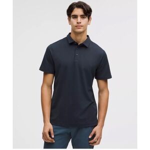 Lululemon Polo Shirt Black Mens S Athletic Golf Tennis Activewear Soft Casual
